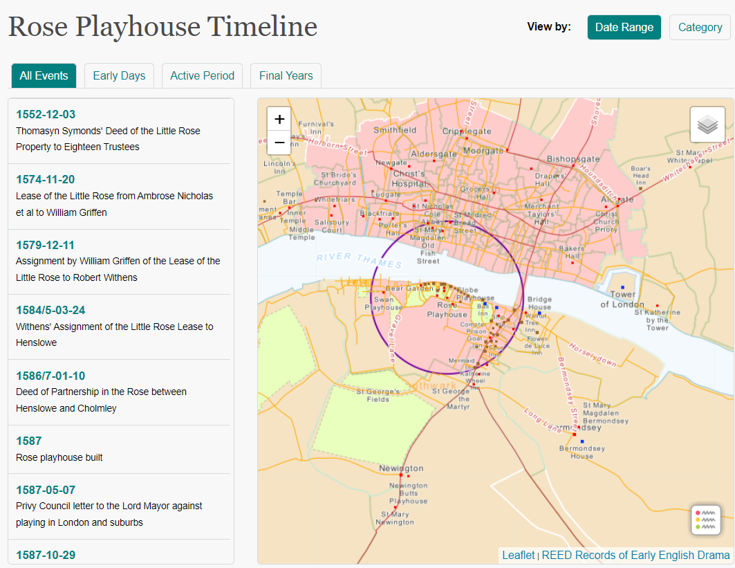 Thumbnail of Rose Playhouse Timeline